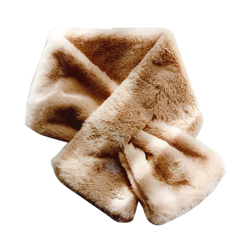 

15x90cm Women Winter Thicken Plush Faux Rabbit Fur Scarf Solid Candy Color Collar Shawl Neck Warmer Shrugs Knitted Neckerchief L