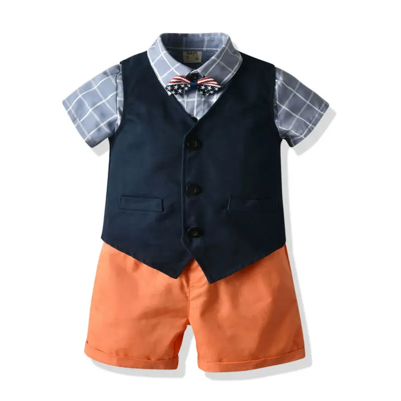 

Комплект из 3 предметов для детей ясельного возраста; Футболка для маленьких мальчиков, одежда для джентльменов, рубашка Топы, однобортные р...