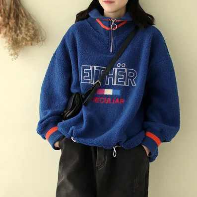 Werainyee осень зима толстовки женские Водолазка свободные пуловеры Топы 2019 новые