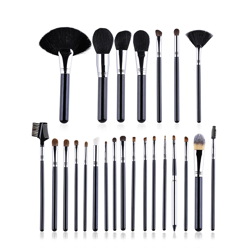 Черные кисти для макияжа профессиональная основа пудра консилер контур глаз