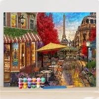ruopoty paris street diy painting by numbers jigsaw puzzle canvas by numbers for adult modern wall art picture diy gift home art