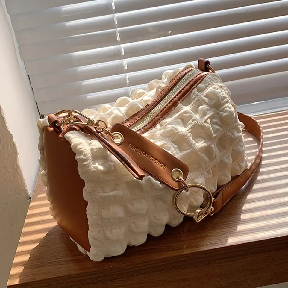 

Female Plaid Armpit Bag 2022 Winter Soft Fabric Women Messenger Bag Ladies Fashion Phone Clutch Purses Shoulder Crossbody Bags