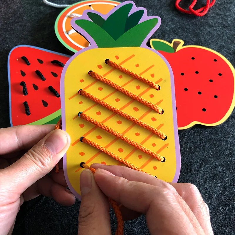 4 шт./компл. для раннего развития детей слуховые аппараты фруктов животных резьбы