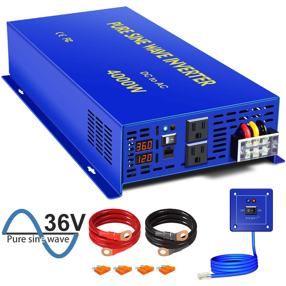 Инвертор немодулированного синусоидального сигнала 4000 Вт 12 В 24 36 48 постоянного