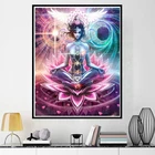 Алмазная 5D картина сделай сам, мозаика из квадратныхкруглых страз, вышивка в виде лотоса, Будды, стразы, вышивка крестиком, картина для декора