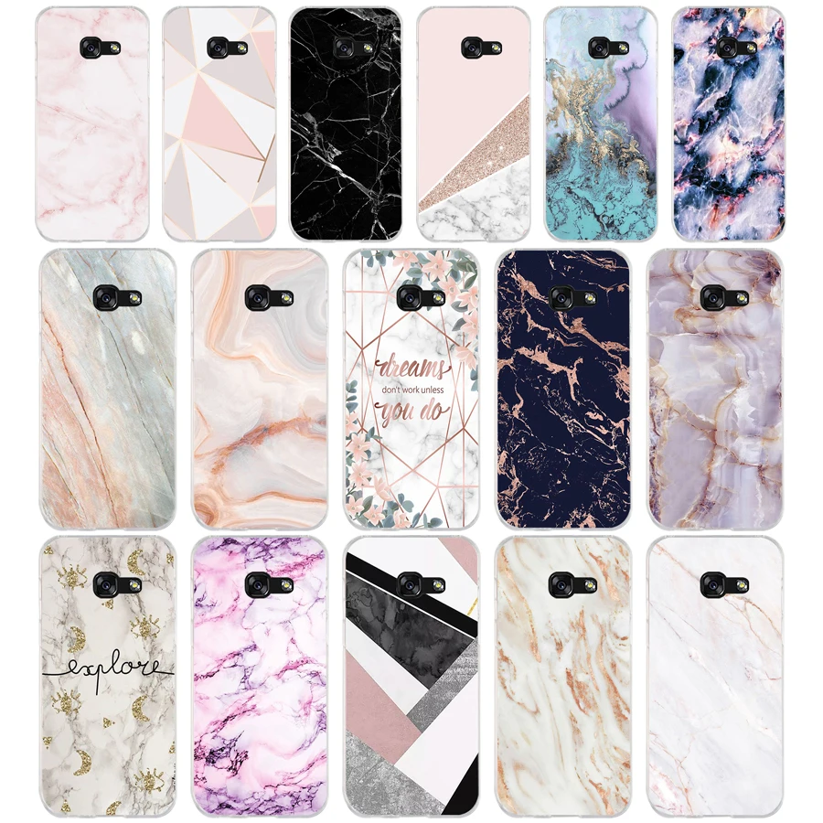 347FG Розовый Белый Синий Мраморный Мягкий Силиконовый ТПУ чехол для телефона Samsung