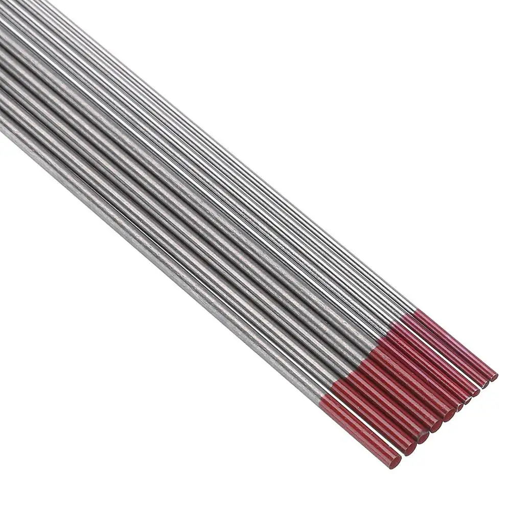 

10Pcs WT20 TIG Welding Tungsten Electrodes Head Electrode Tungsten Needle/Rod Red Tip Rods Set 1.0/1.6x150mm