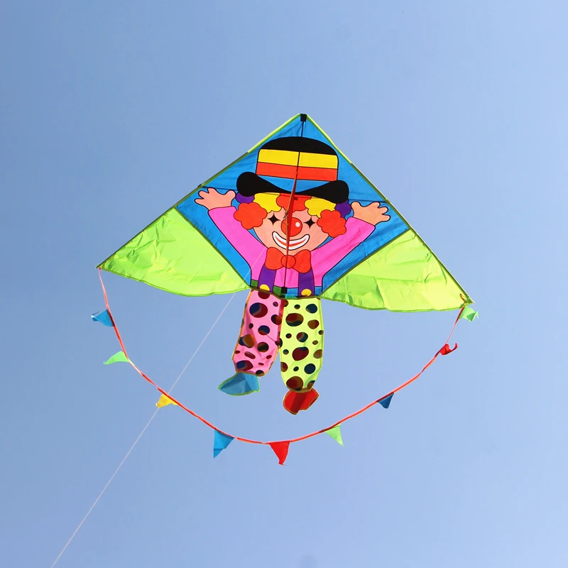 

Free shipping 10pcs/lot Clown kite wholesale factory with kite line nylon children kite windsurf factory for kids weather vane