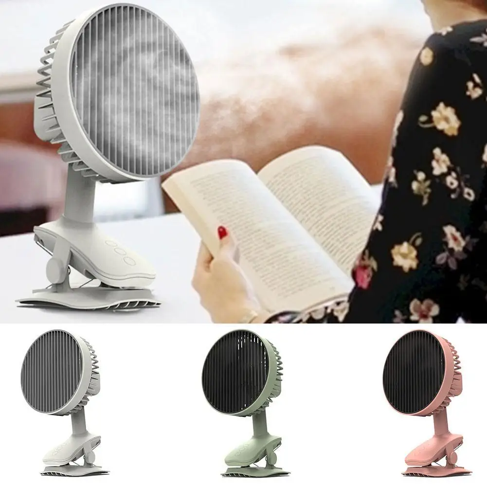 

Low Noise Brushless Motor Fan 120 Rotating Desktop Device Conditioner Air Room Office Portable USB Clip Rechargeable A3F8