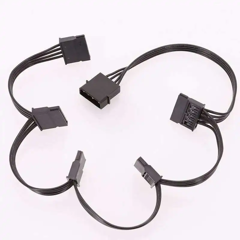 

4Pin Female IDE to SATA Power Cable for PC Computer Hard Disk 1 to 5 Splitter