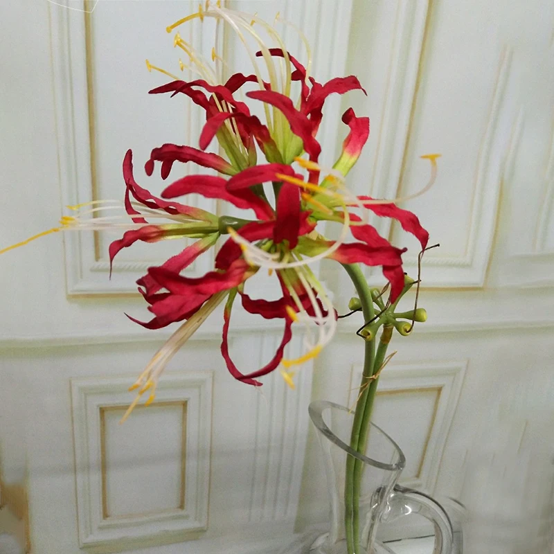 Искусственные цветы лилии искусственные пластиковые для свадьбы рождественские