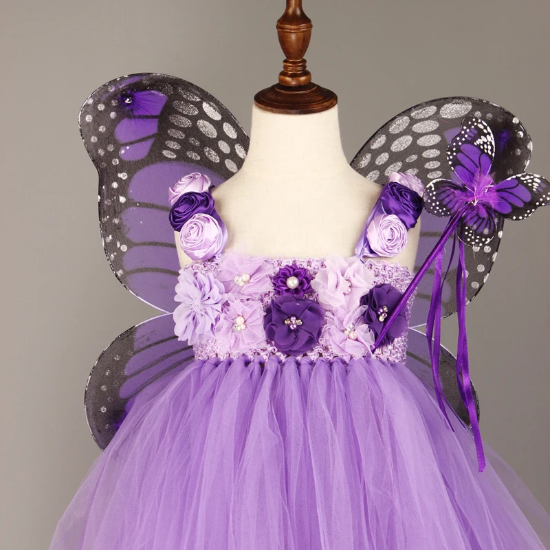 Lavander/платье-пачка с цветочным узором для девочек платье фатиновой юбкой дня