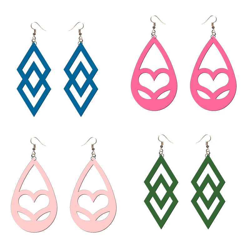 Новые серьги подвеска деревянный штамп для скрапбукинга C1443 пресс-формы разных