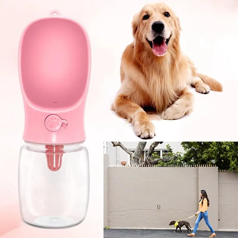 

350ML /550ML Portable Pet Dog Water Bottle Travel Puppy Cat Drink Bowl Outdoor Outside Pet Feeder Dispensador
