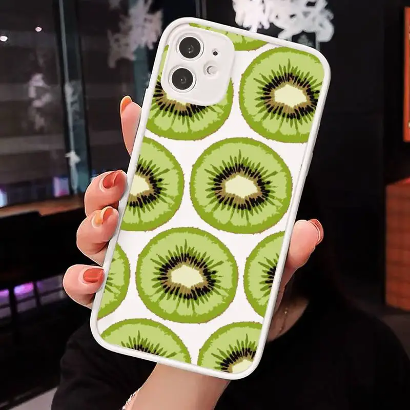 

Cartoon fruit design fruit kiwi luxury Phone Case cover matte transparent For iphone 7 8 11 12 plus mini x xs xr pro max cover