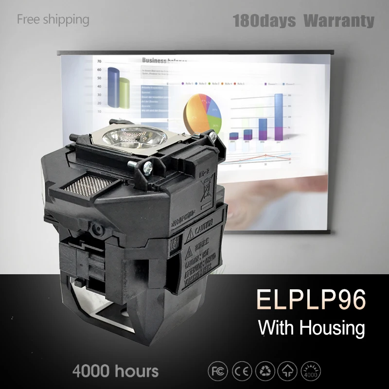 Powerlite 107/108/109w/1266/1286/970/980w/990u/s39/w39/x39 прожекторная лампа для WLPLP96|Лампы проекторов| |