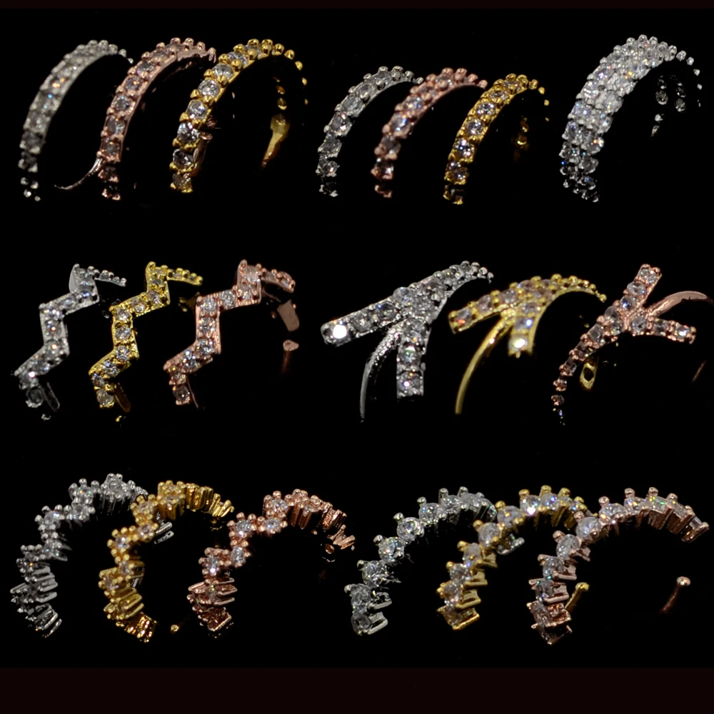 1 шт. 18 г гибкие Septo шпилька для уха Helix Daith Rook плотно прилегающие кольца настоящая перегородка пирсинг для носа с застежкой для губ серьги пирсинг