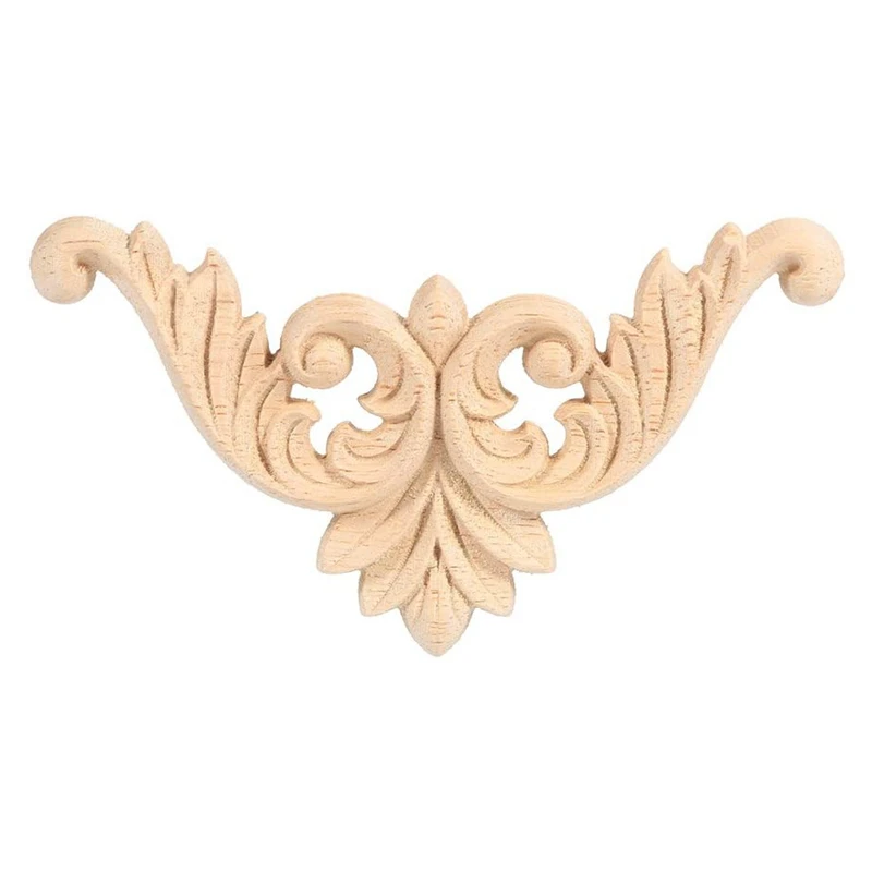 

8Pcs Wood Carved Furniture Appliques Corner Onlay Applique Furniture Home Door Decor DIY Handmade (8 X 8cm)