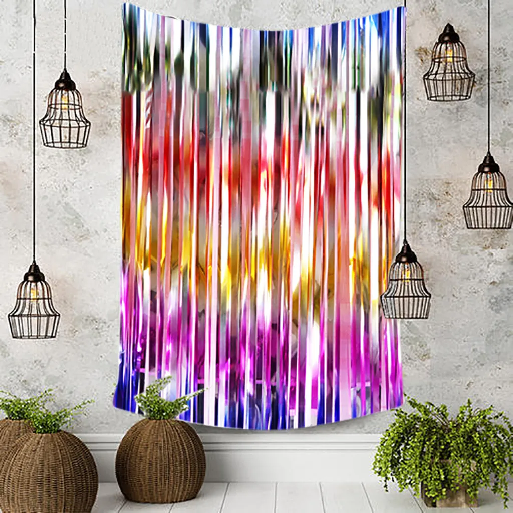 День Рождения вечерние макет ленты блестящие шторы из фольги для гостиничных