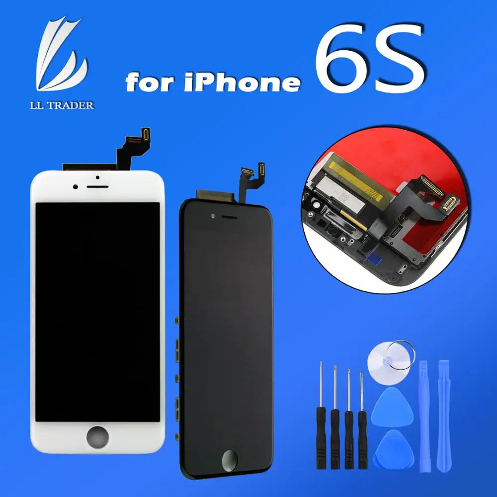 Для iPhone 6S ЖК экран Замена сборка сенсорный цифровой дисплей 3D черный белый с