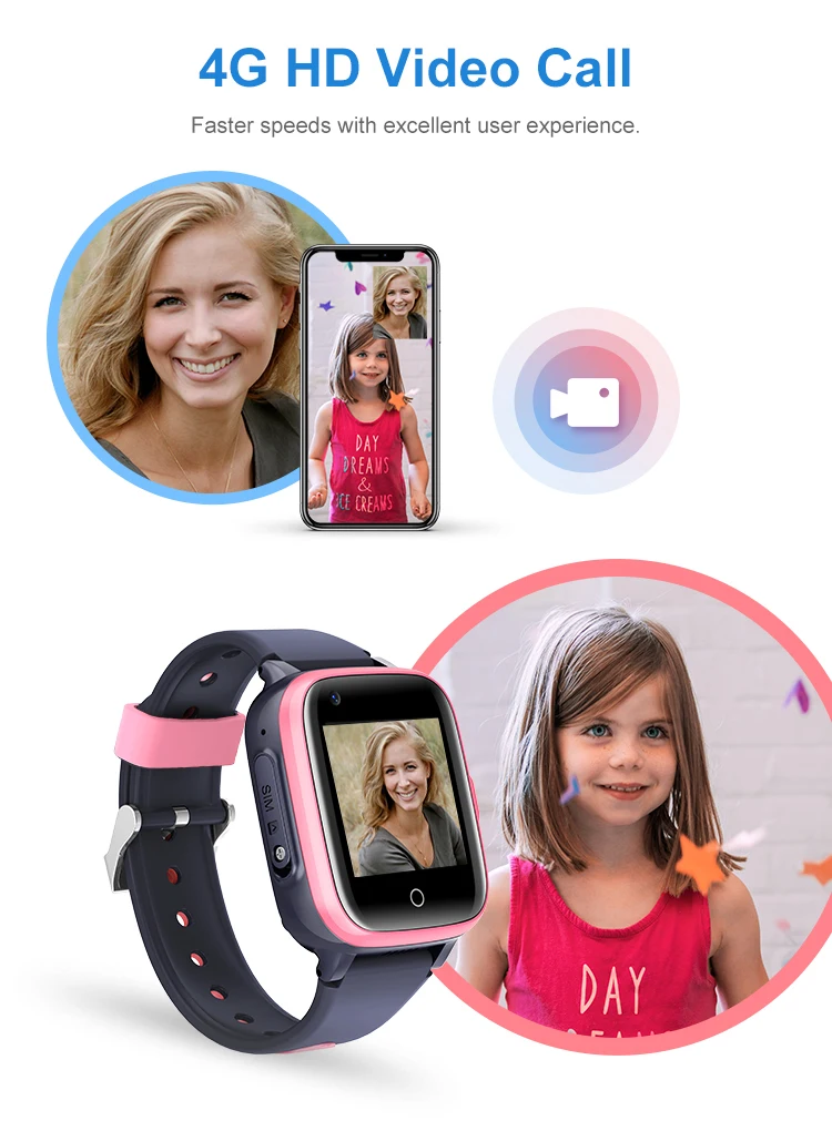 Wonlex Смарт часы для детей Android OS 4G Sim карта Видеозвонок подарков KT15 мини телефон GPS