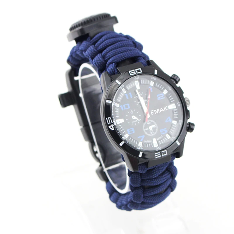 16 в 1 военный аварийный Паракорд Браслет Открытый кемпинг компас для выживания