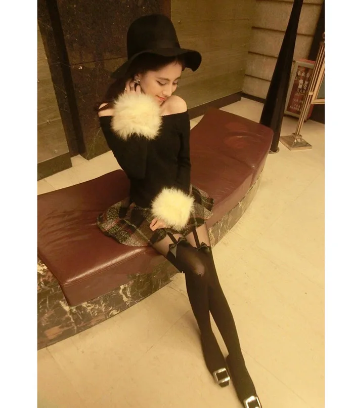 

Sagace 2021 New Summer Fashion Vintage Tights Bow Pantyhose Tattoo Mock Bow Suspender Sheer Stockings