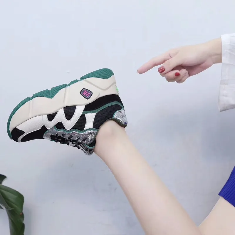 Женская Повседневная обувь из дышащего материала Обувь для увеличения роста на