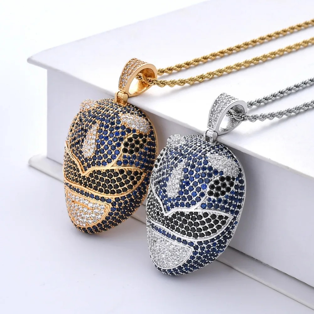 

Ожерелье мужское с фианитами класса ААА, микро-выложенное украшение с украшением в виде мультяшных персонажей, украшение в стиле хип-хоп, рэ...