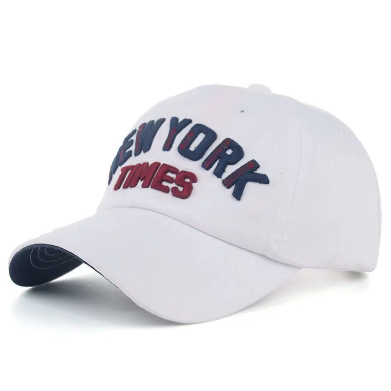 Высококачественная бейсболка с козырьком из чистого хлопка вышивкой New York Times B349 |