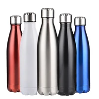 double wall insulated vacuum flask stainless steel water bottle bpa free thermos for sport water bottles