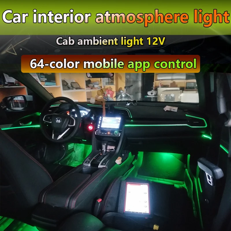 Новый звуковой неоновый проводный светильник RGB Светодиодный для салона