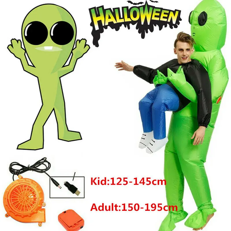 

Adult Kids Inflatable Alien Pick Me Up Costume Halloween Alien Fancy Dress Costume