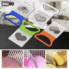 Кухонные аксессуары, слайсер для лука и томатов, держатель из нержавеющей стали, инструмент для нарезки овощей и фруктов, устройство для нарезки лимона, кухонные принадлежности