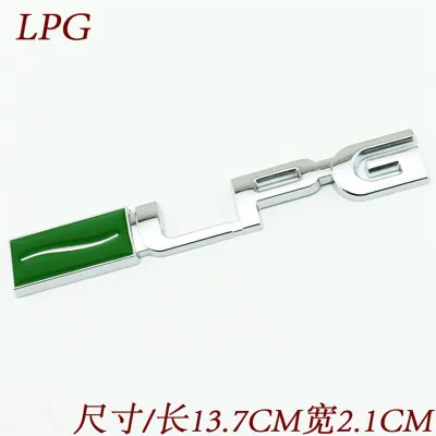 1X Green Silver Quality Metal Chrome LPG ECO Car Styling Refitting Emblem 3D Sticker Enviromental Protection for Chevrolet Cruze |