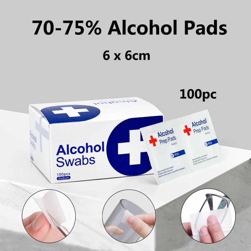 200 шт спиртовая влажная салфетка одноразовая дезинфекция Prep Swap Pad антисептик уход