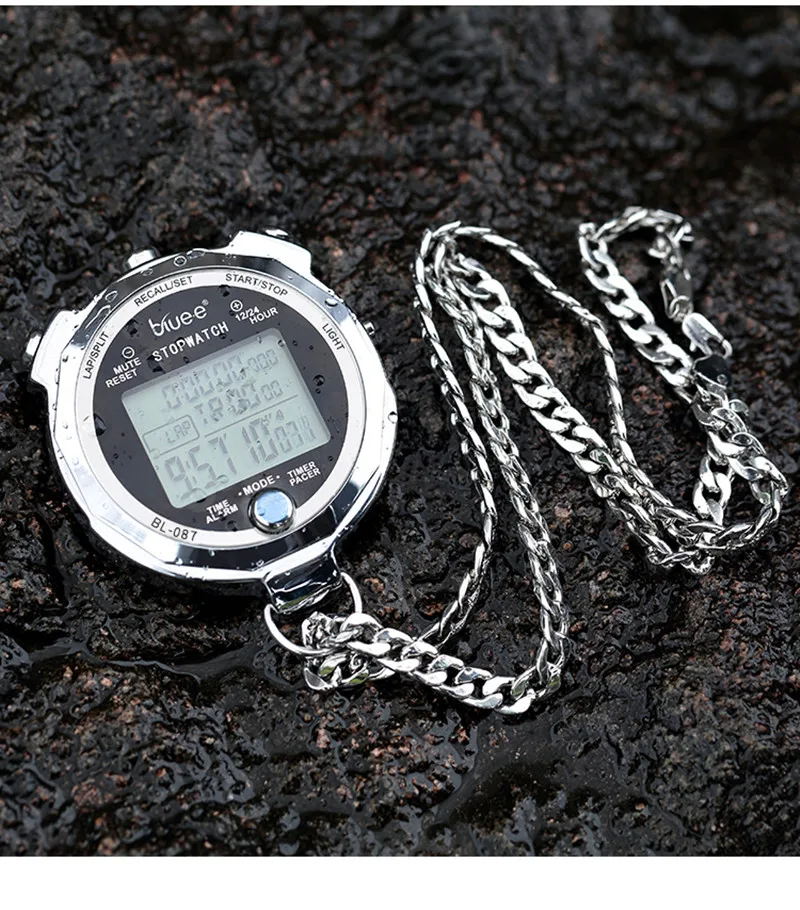 Металлический светящийся цифровой секундомер игра выделенная область бег спорт