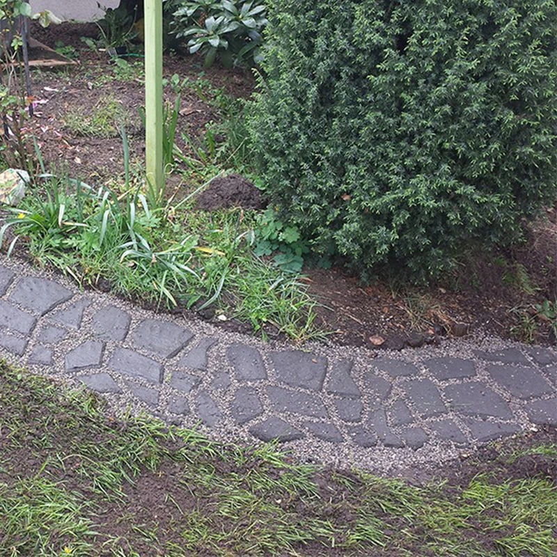 Нестандартная каменная дорожка цементная форма для внутреннего дворика Черная