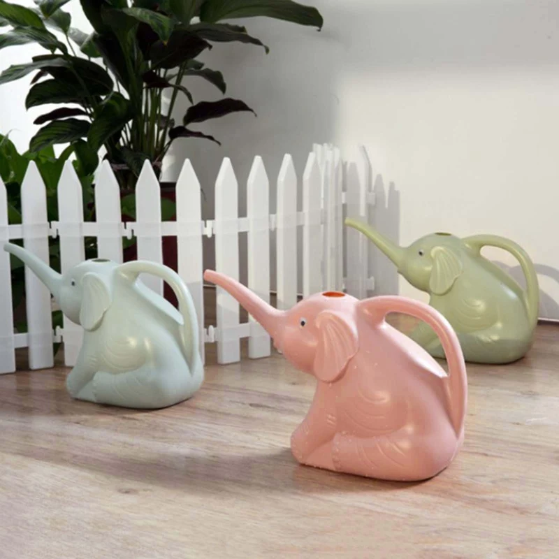 

Home Patio Lawn Gardening Plant Outdoor Cute Cartoon Plastic Watering Pot Garden Watering Tools Elephant Shaped Watering Can