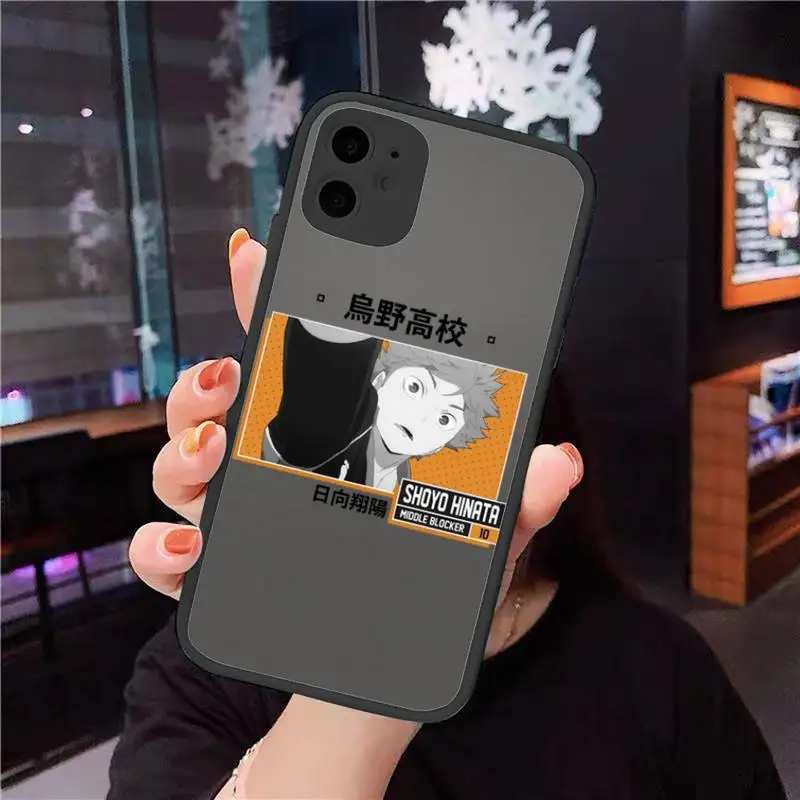 

volleyball boy Haikyuu!! Anime Phone Cases matte transparent For iphone 7 8 11 12 plus mini x xs xr pro max cover