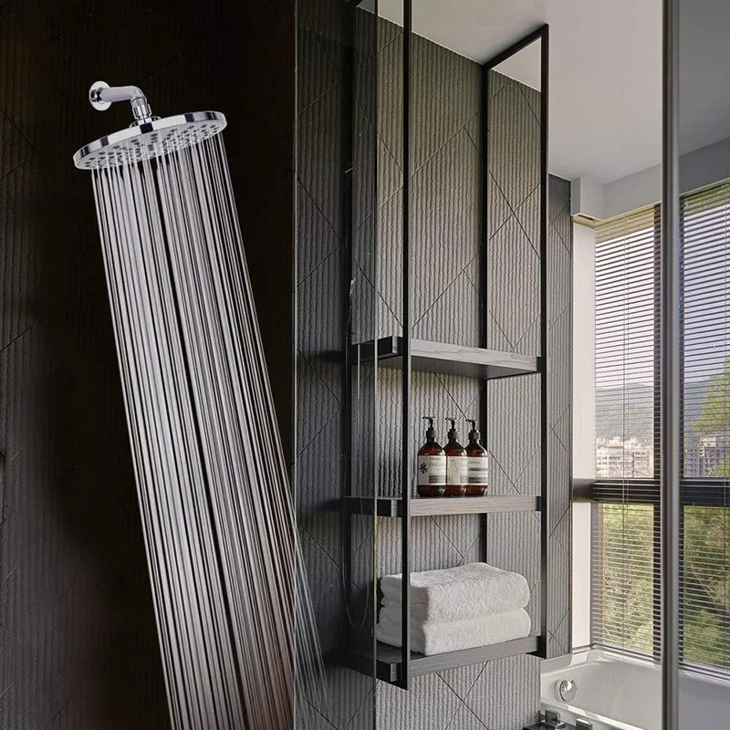 Вращающаяся круглая насадка для душа 8 дюймов гальванизированная высокого