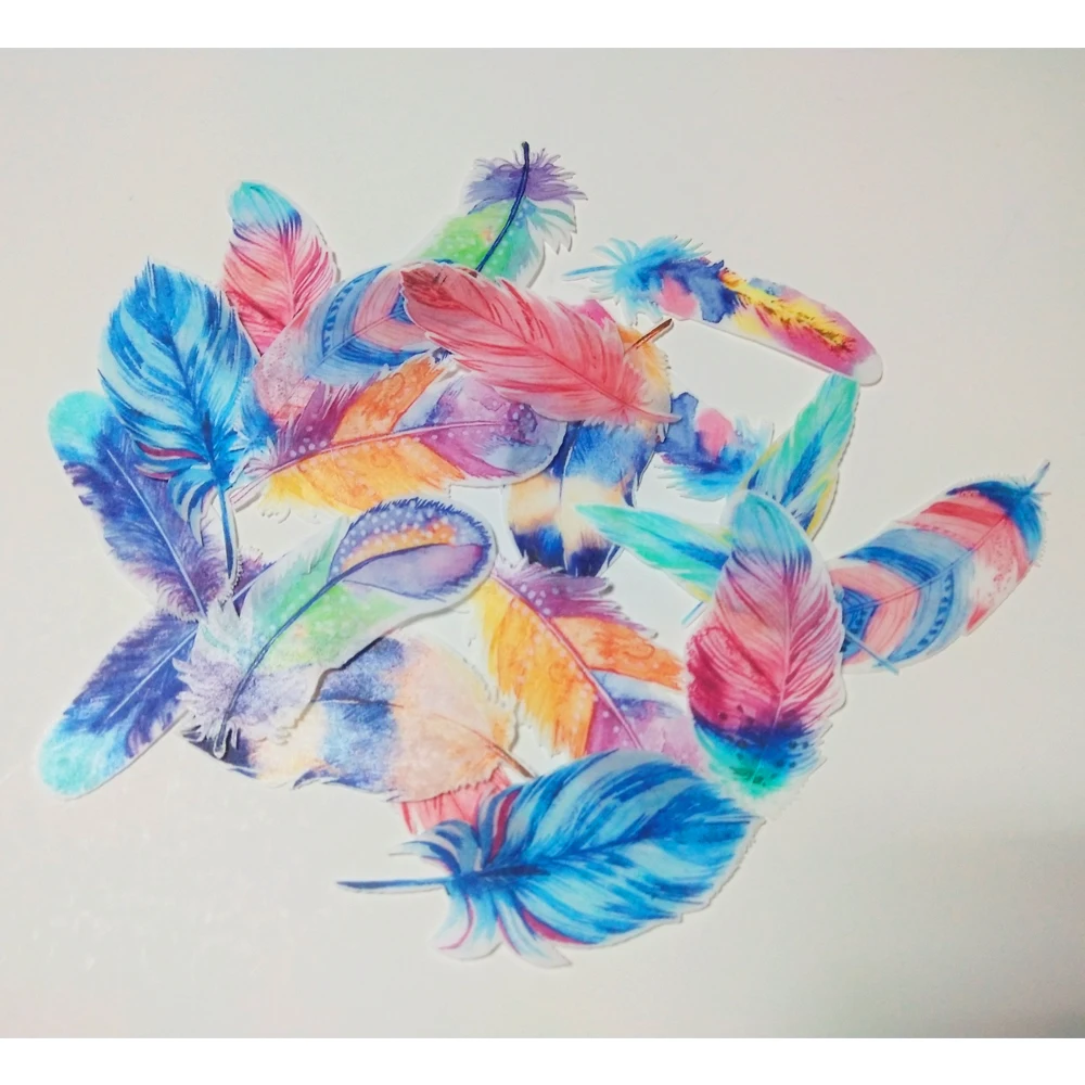 Павлиньи перья съедобные предварительно вырезанные вафли для кексов красивые