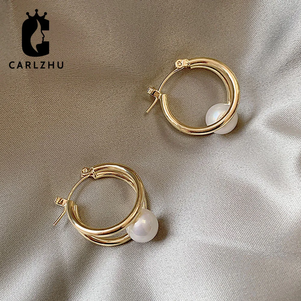 Новинка 2020 золотые двухслойные металлические круглые маленькие серьги кольца с