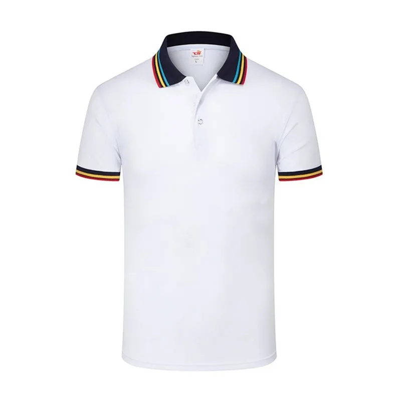 

Rainbow Collar Summer Polo Shirts Men 8 Color Cotton Short Sleeve Breathable Fit Work Polo Shirt Male polo homme Big Size S-3XL