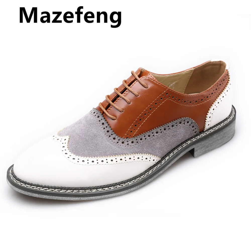 

Mazefeng 2021 Spring Autumn Men's Business Dress Casual Shoes for Men Soft Patent Leather Fashion Mens Comfortable Oxford Shoes