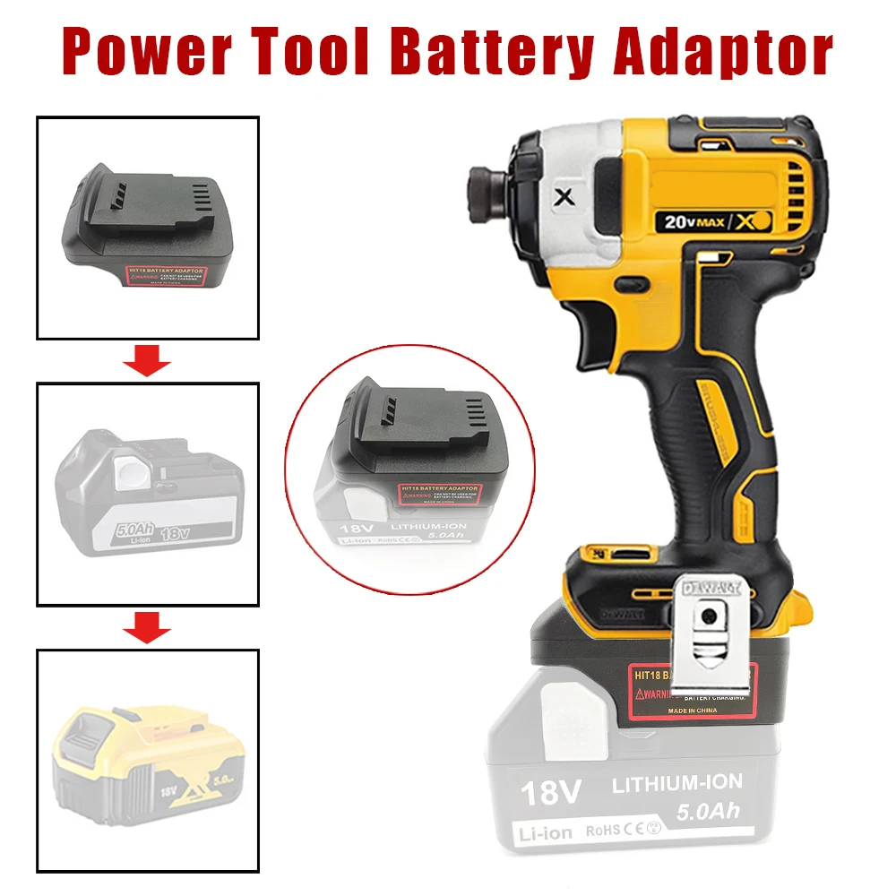 

Конвертер адаптера HTB18DWL можно использовать для Hitachi 18 в литий-ионная батарея BSL1830 для Dewalt 18 в 20 в литиевый Электрический инструмент