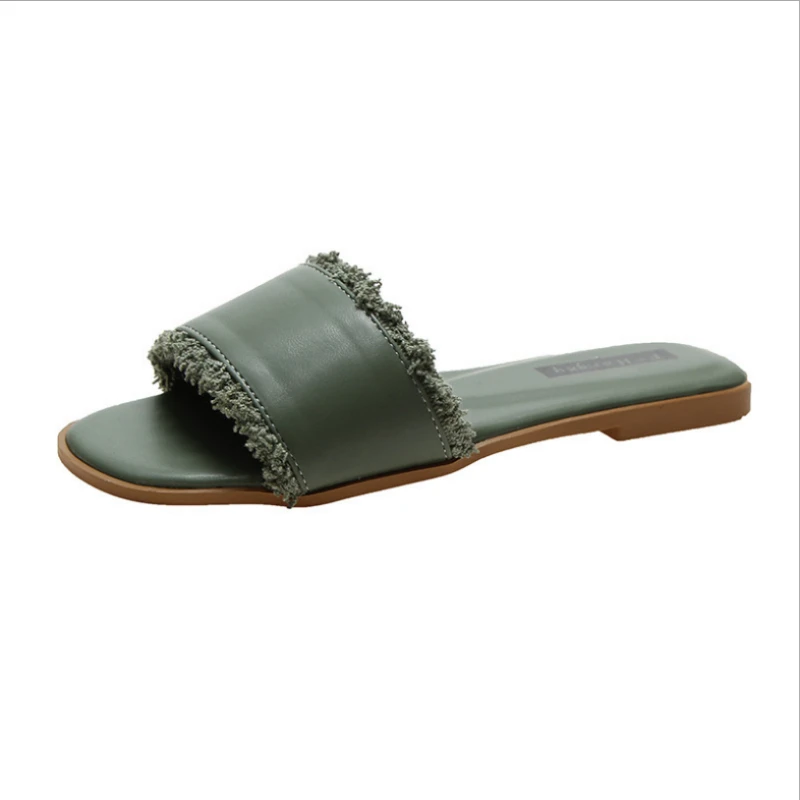 

Flat Round Toe Comfortable Women Shoes Summer Fashion Outside Ladies Slippers Non-slip Causal Flat Women Sandals Zapatos Planos