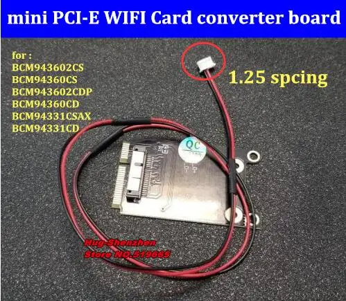 Мини PCI E для беспроводной wifi карты BCM94360CS BCM94360CD BCM94331CD конвертер плата с 40 см линия