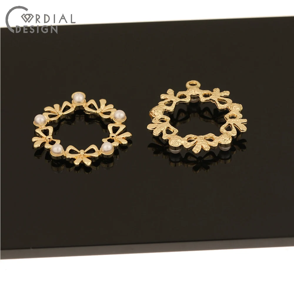 

Cordial Design 100Pcs 25*27MM DIY Accessories/Imitation Pearl/Hand Made/Jewelry Findings & Components/Earring Making/Charms