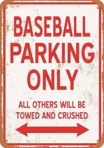 

Baseball Parking Only Vintage Metal Sign